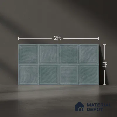 Faux Subway Wall Tile TL 05290 C Splendore Mersalite Dark 2 ft x 1 ft Ceramic Matte Finish - 9 mm | Suitable for Kitchen, Bathroom & Balcony Walls | Please Expect a Slight Variation of Pattern (Sample)