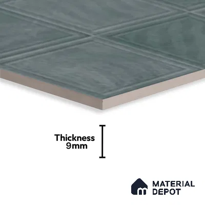 Faux Subway Wall Tile TL 05290 C Splendore Mersalite Dark 2 ft x 1 ft Ceramic Matte Finish - 9 mm | Suitable for Kitchen, Bathroom & Balcony Walls | Please Expect a Slight Variation of Pattern (Sample)