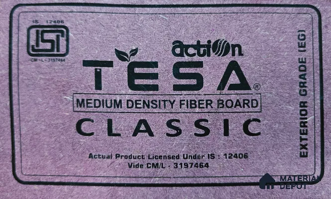 Action Tesa 8 ft x 4 ft Plain Exterior Grade MDF - 11 mm