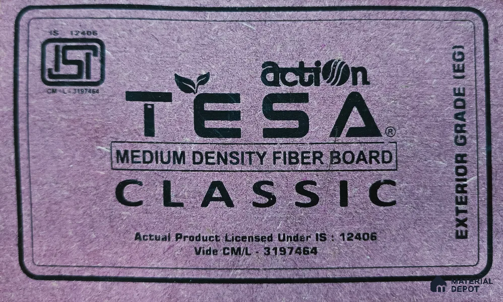 Action Tesa 8 ft x 4 ft Plain Exterior Grade MDF - 17 mm