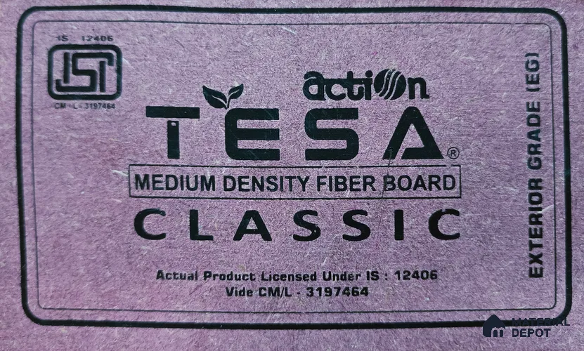 Action Tesa 8 ft x 4 ft Plain Exterior Grade MDF - 5.5 mm