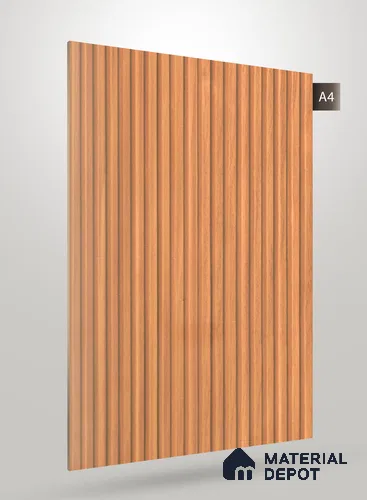 Wooden Fluted AD 1768 8 ft x 4 ft Matte Finish Decorative Laminate - 1.25 mm | Suitable for TV Unit,Wardrobe, Kitchen Cabinets