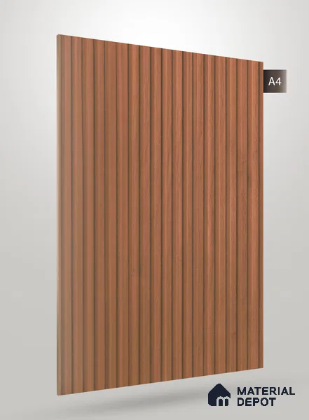 Wooden Fluted AD 1769 8 ft x 4 ft Matte Finish Decorative Laminate - 1.25 mm | Suitable for TV Unit,Wardrobe, Kitchen Cabinets