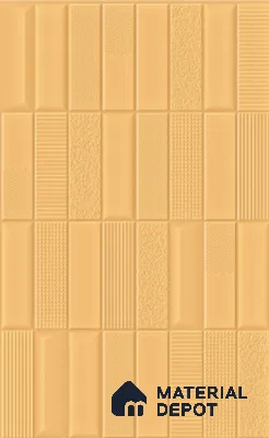 TL 00695 B Aesthetic Arencia Series Pattern 5 Orange Chrome Finish 4 ft x 2 ft Full Body Vitrified Tile - 9 mm (Sample)