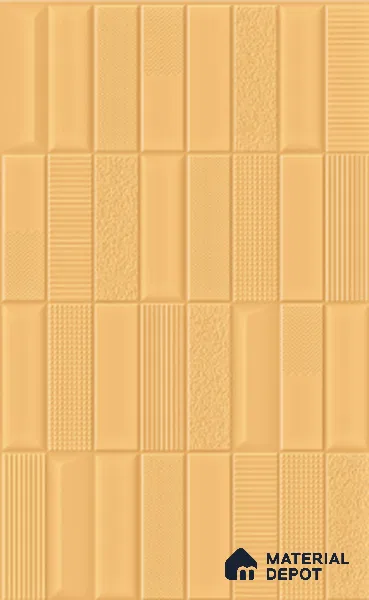 TL 00695 B Aesthetic Arencia Series Pattern 5 Orange Chrome Finish 4 ft x 2 ft Full Body Vitrified Tile - 9 mm (Sample)