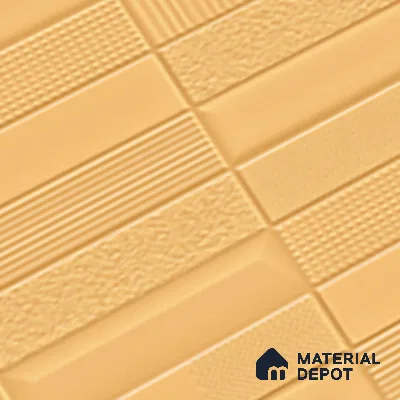 TL 00695 B Aesthetic Arencia Series Pattern 5 Orange Chrome Finish 4 ft x 2 ft Full Body Vitrified Tile - 9 mm (Sample)