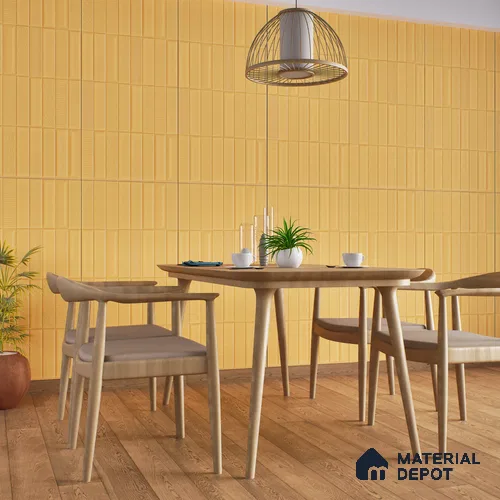 TL 00695 B Aesthetic Arencia Series Pattern 5 Orange Chrome Finish 4 ft x 2 ft Full Body Vitrified Tile - 9 mm