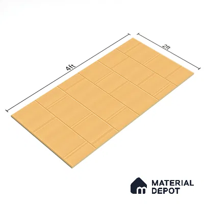 TL 00695 E Aesthetic Arencia Series Pattern 2 Orange Matte Finish 4 ft x 2 ft Full Body Vitrified Tile - 9 mm