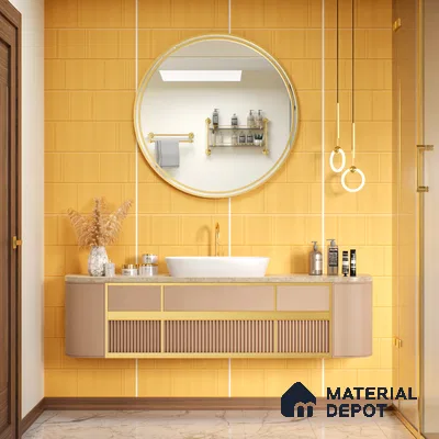 TL 00695 E Aesthetic Arencia Series Pattern 2 Orange Matte Finish 4 ft x 2 ft Full Body Vitrified Tile - 9 mm