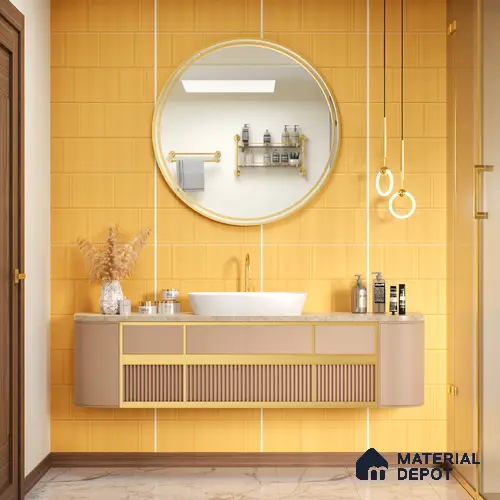 TL 00695 E Aesthetic Arencia Series Pattern 2 Orange Matte Finish 4 ft x 2 ft Full Body Vitrified Tile - 9 mm