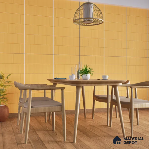 TL 00695 E Aesthetic Arencia Series Pattern 2 Orange Matte Finish 4 ft x 2 ft Full Body Vitrified Tile - 9 mm