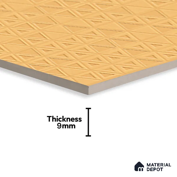 TL 00695 H Aesthetic Arencia Series Pattern 7 Orange Chrome Finish 4 ft x 2 ft Full Body Vitrified Tile - 9 mm (Sample)