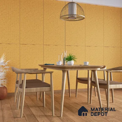 TL 00695 H Aesthetic Arencia Series Pattern 7 Orange Chrome Finish 4 ft x 2 ft Full Body Vitrified Tile - 9 mm (Sample)