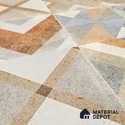 Moroccan Wall & Floor Tile TL 00905 Akota 2 ft x 2 ft Matte Finish Vitrified Tile - 9 mm | Suitable For Kitchen, Accent/Feature Wall, Dining Area | Please Expect a Slight Variation of Pattern | Random Designs