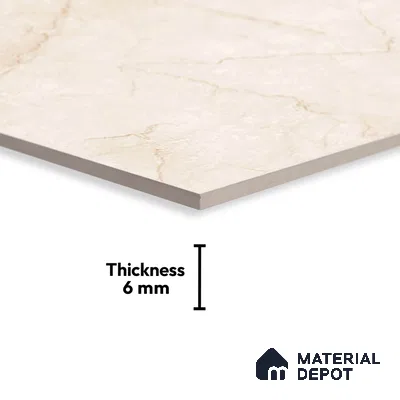 Marble Wall Tile TL 00622 A Light Alabaster Beige 12 x 18 inch Glossy Finish High Definition Digital Ceramic Tile - 6 mm