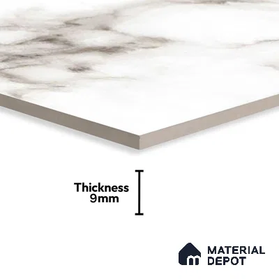Marble Wall & Floor Tile | TL 02567 Aldano Brown 4 ft x 2 ft Glossy Finish Random Design Vitrified Tile - 9 mm | Suitable For Living Room, Bedroom, Kitchen (Sample)
