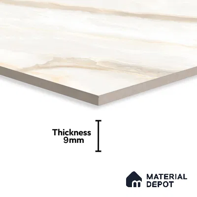 Budget Friendly Marble Floor & Wall Tile Value For Money TL 05577 Crema Alicant 4 ft x 2 ft - Vitrified Glossy Finish -9 mm | 4 Random Design | Suitable for Living Room, Bedroom & Bathroom