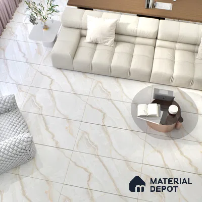 Budget Friendly Marble Floor & Wall Tile Value For Money TL 05577 Crema Alicant 4 ft x 2 ft - Vitrified Glossy Finish -9 mm | 4 Random Design | Suitable for Living Room, Bedroom & Bathroom
