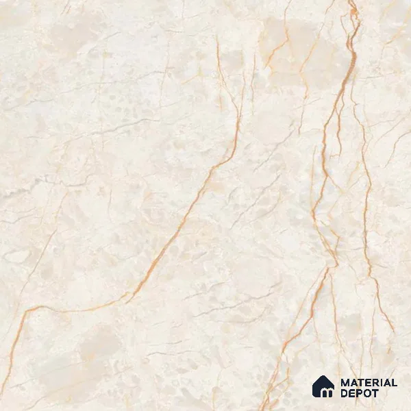 Budget Friendly Marble Floor & Wall Tile Value For Money TL 05589 Crema Allegra 4 ft x 2 ft - Vitrified Glossy Finish -9 mm | 4 Random Design | Suitable for Living Room, Bedroom & Bathroom