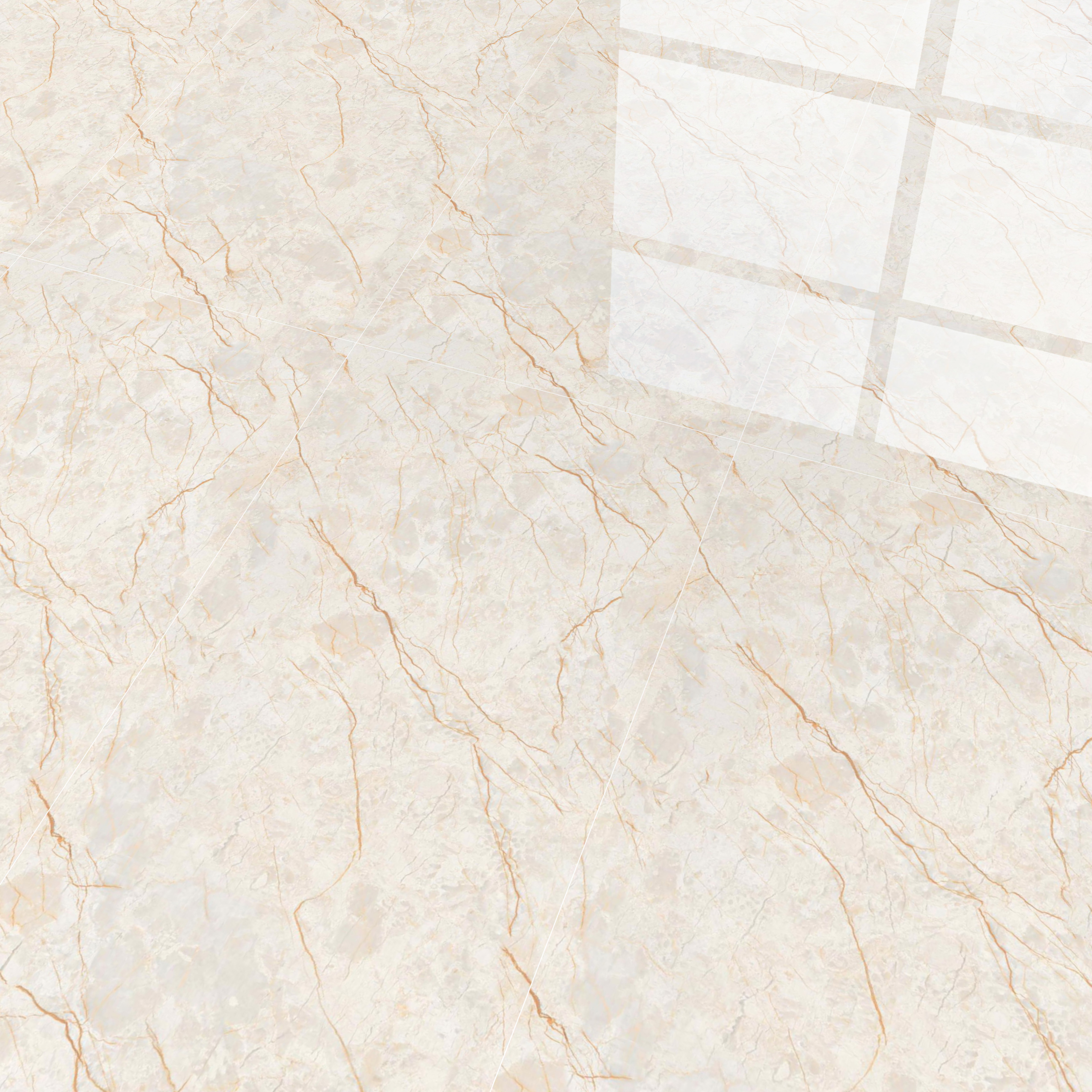 Budget Friendly Marble Floor & Wall Tile Value For Money TL 05589 Crema Allegra 4 ft x 2 ft - Vitrified Glossy Finish -9 mm | 4 Random Design | Suitable for Living Room, Bedroom & Bathroom