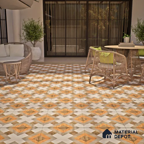 TL 00452 Almond Cream 2 ft x 2 ft Matte Finish Digital Porcelain Floor & Wall Tile - 9.5 mm | Please Expect a Slight Variation of Pattern