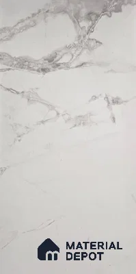 White Marble Look LM 22759 8 ft x 4 ft Texture Finish Decorative Laminate - 1 mm | Suitable for TV Unit, Wardrobe, Kitchen Cabinets