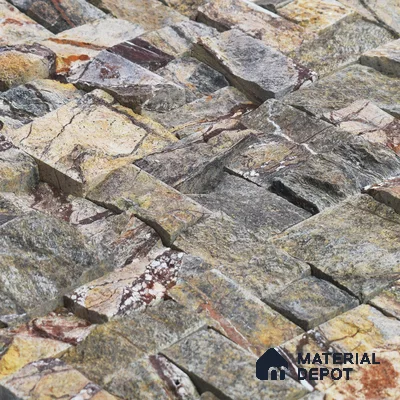 WL 00079 Amazon Brown 300 x 300 mm Natural Stone Wall Cladding |  Stone is a Natural Product, Please Expect Variation in Shades
