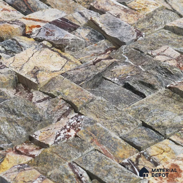WL 00079 Amazon Brown 300 x 300 mm Natural Stone Wall Cladding |  Stone is a Natural Product, Please Expect Variation in Shades