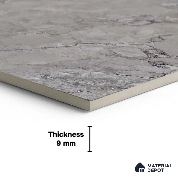 Stone Floor & Wall Tile TL 04444 Amazon Grey Stone 4 ft x 2 ft Digital Punch Matte Finish Vitrified Tile - 9 mm | 4 Random Design | Suitable For Living Room, Bedroom, Bathroom