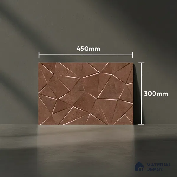 TL 05790 C Amber Dark 450x300 mm Glossy Finish Ceramic Wall Tile - 7 mm
