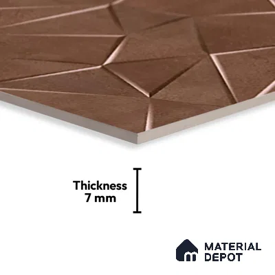 TL 05790 C Amber Dark 450x300 mm Glossy Finish Ceramic Wall Tile - 7 mm