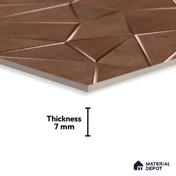 TL 05790 C Amber Dark 450x300 mm Glossy Finish Ceramic Wall Tile - 7 mm
