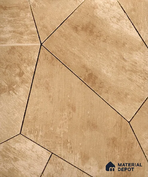 AMDL211127 | Caramel Stone Panel Non Woven Geometric Wallpaper - 10 Meter x 21 Inches, 57.41 Sq. Ft. (Min. 15% Wastage)