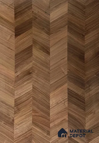American Walnut Center Joint 2440x1220 mm Silicon Natural Veneer - 3.7 mm