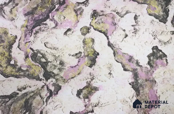 AMFL22657 | White & Pink Cracked Stone Look Wallpaper 10 Meter x 21 Inches - 57.41 Sq. Ft. | Minimum 15% wastage during installation
