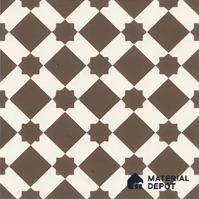 Moroccan Carpet Wall & Floor Tile TL 03079 C Centre 1 ft x 1 ft Matte Finish Digital Ceramic Tile - 9.5 mm | Suitable For Living Room, Kitchen, Bathroom | Please Expect a Slight Variation of Pattern (Sample)