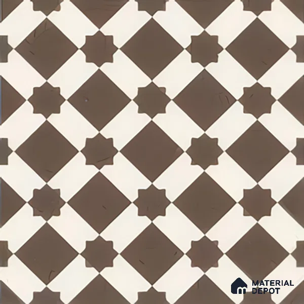 Moroccan Carpet Wall & Floor Tile TL 03079 C Centre 1 ft x 1 ft Matte Finish Digital Ceramic Tile - 9.5 mm | Suitable For Living Room, Kitchen, Bathroom | Please Expect a Slight Variation of Pattern (Sample)