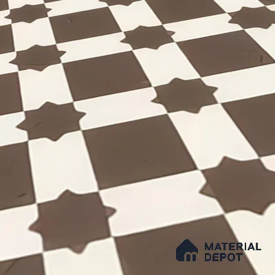 Moroccan Carpet Wall & Floor Tile TL 03079 C Centre 1 ft x 1 ft Matte Finish Digital Ceramic Tile - 9.5 mm | Suitable For Living Room, Kitchen, Bathroom | Please Expect a Slight Variation of Pattern (Sample)