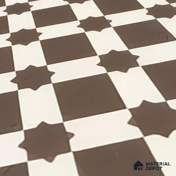 Moroccan Carpet Wall & Floor Tile TL 03079 C Centre 1 ft x 1 ft Matte Finish Digital Ceramic Tile - 9.5 mm | Suitable For Living Room, Kitchen, Bathroom | Please Expect a Slight Variation of Pattern (Sample)