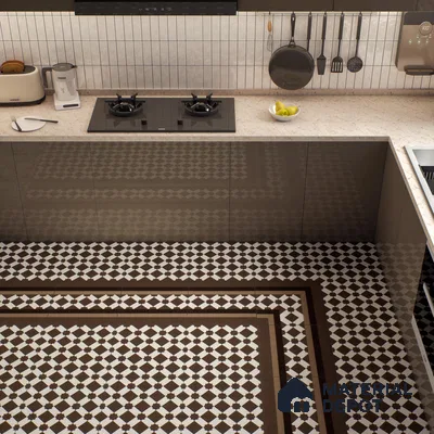 Moroccan Carpet Wall & Floor Tile TL 03079 C Centre 1 ft x 1 ft Matte Finish Digital Ceramic Tile - 9.5 mm | Suitable For Living Room, Kitchen, Bathroom | Please Expect a Slight Variation of Pattern (Sample)