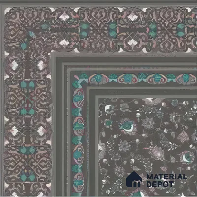 Moroccan Carpet Floor Tile TL 03081 A Corner 1 ft x 1 ft Matte Finish Digital Ceramic Tile - 9.5 mm | Suitable For Living Room, Kitchen, Bathroom | Please Expect a Slight Variation of Pattern (Sample)