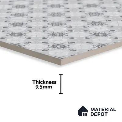 Moroccan Carpet Wall & Floor Tile TL 03082 C Centre 1 ft x 1 ft Matte Finish Digital Ceramic Tile - 9.5 mm | Suitable For Living Room, Kitchen, Bathroom | Please Expect a Slight Variation of Pattern