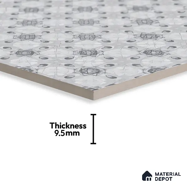 Moroccan Carpet Wall & Floor Tile TL 03082 C Centre 1 ft x 1 ft Matte Finish Digital Ceramic Tile - 9.5 mm | Suitable For Living Room, Kitchen, Bathroom | Please Expect a Slight Variation of Pattern