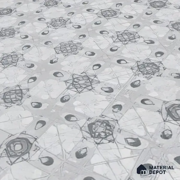 Moroccan Carpet Wall & Floor Tile TL 03082 C Centre 1 ft x 1 ft Matte Finish Digital Ceramic Tile - 9.5 mm | Suitable For Living Room, Kitchen, Bathroom | Please Expect a Slight Variation of Pattern