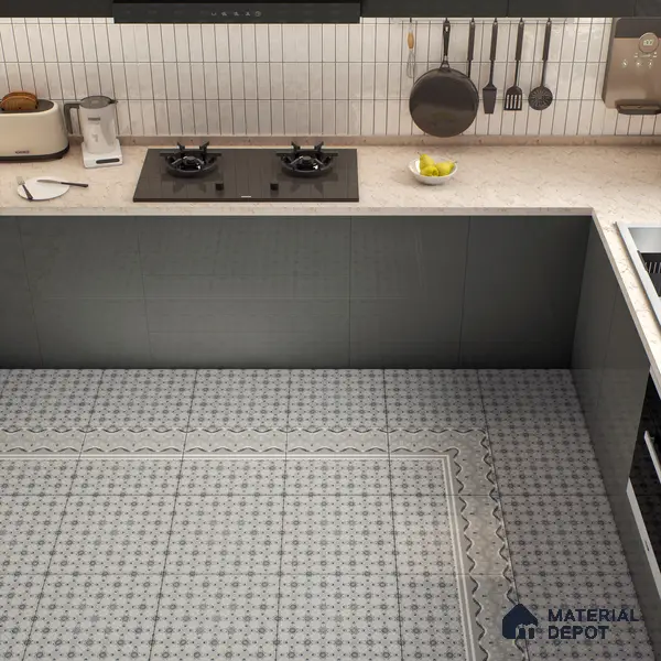 Moroccan Carpet Wall & Floor Tile TL 03082 C Centre 1 ft x 1 ft Matte Finish Digital Ceramic Tile - 9.5 mm | Suitable For Living Room, Kitchen, Bathroom | Please Expect a Slight Variation of Pattern