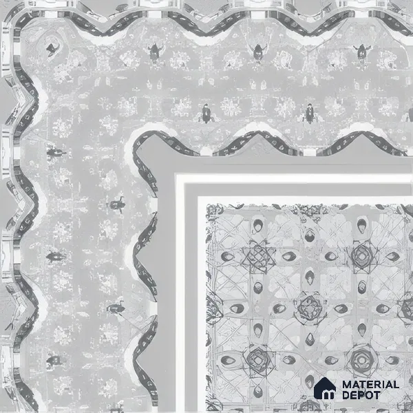 Moroccan Carpet Floor Tile TL 03082 A Corner 1 ft x 1 ft Matte Finish Digital Ceramic Tile - 9.5 mm | Suitable For Living Room, Kitchen, Bathroom | Please Expect a Slight Variation of Pattern (Sample)