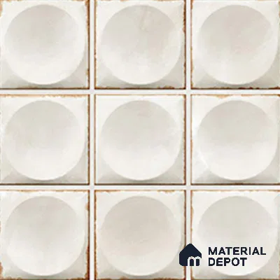 Faux Subway Wall Tile TL 04918 C Esfera Decor 1 Circle Satvario Verde 1 ft x 1 ft Ceramic Matte Finish - 9 mm | Suitable for Highlighter Walls, Foyer, Bathroom, Kitchen Wall & Backsplashes | Please Expect a Slight Variation of Pattern