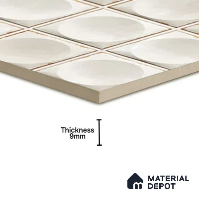 Faux Subway Wall Tile TL 04918 C Esfera Decor 1 Circle Satvario Verde 1 ft x 1 ft Ceramic Matte Finish - 9 mm | Suitable for Highlighter Walls, Foyer, Bathroom, Kitchen Wall & Backsplashes | Please Expect a Slight Variation of Pattern