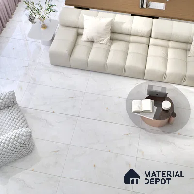 Marble Wall & Floor Tile | TL 02569 Anti Sky 4 ft x 2 ft Glossy Finish Random Design Vitrified Tile - 9 mm | Suitable For Living Room, Bedroom, Kitchen (Sample)