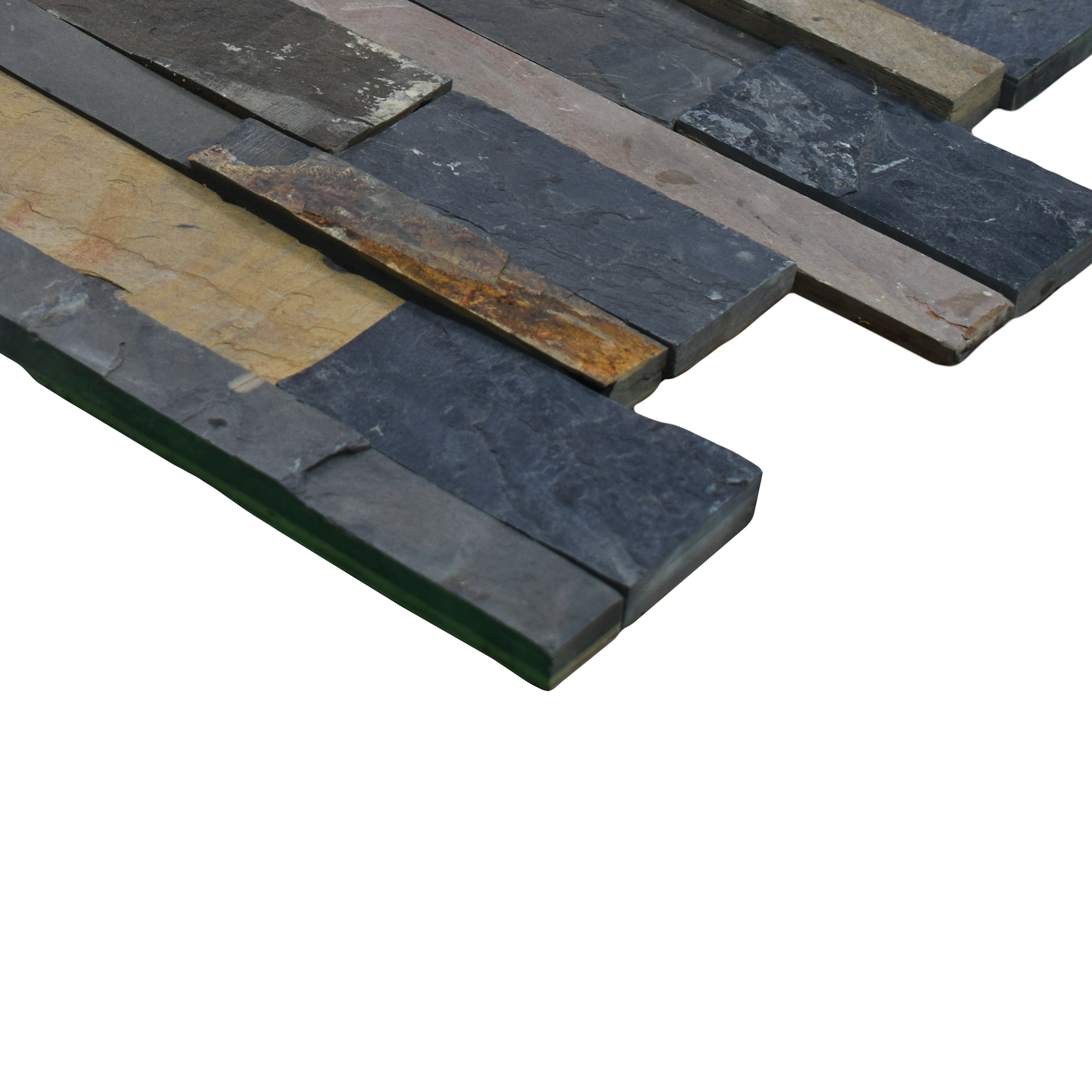 WL 00076 Antique Black 600 x 150 mm Natural Stone Wall Cladding |  Stone is a Natural Product, Please Expect Variation in Shades